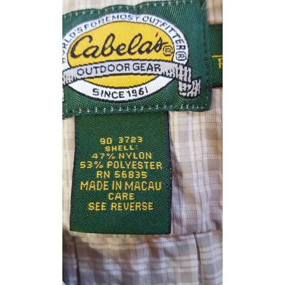 Cabelas Shirt Mens L Short Sleeve Button Front 4 Pockets Outdoor Gear - Picture 8 of 8